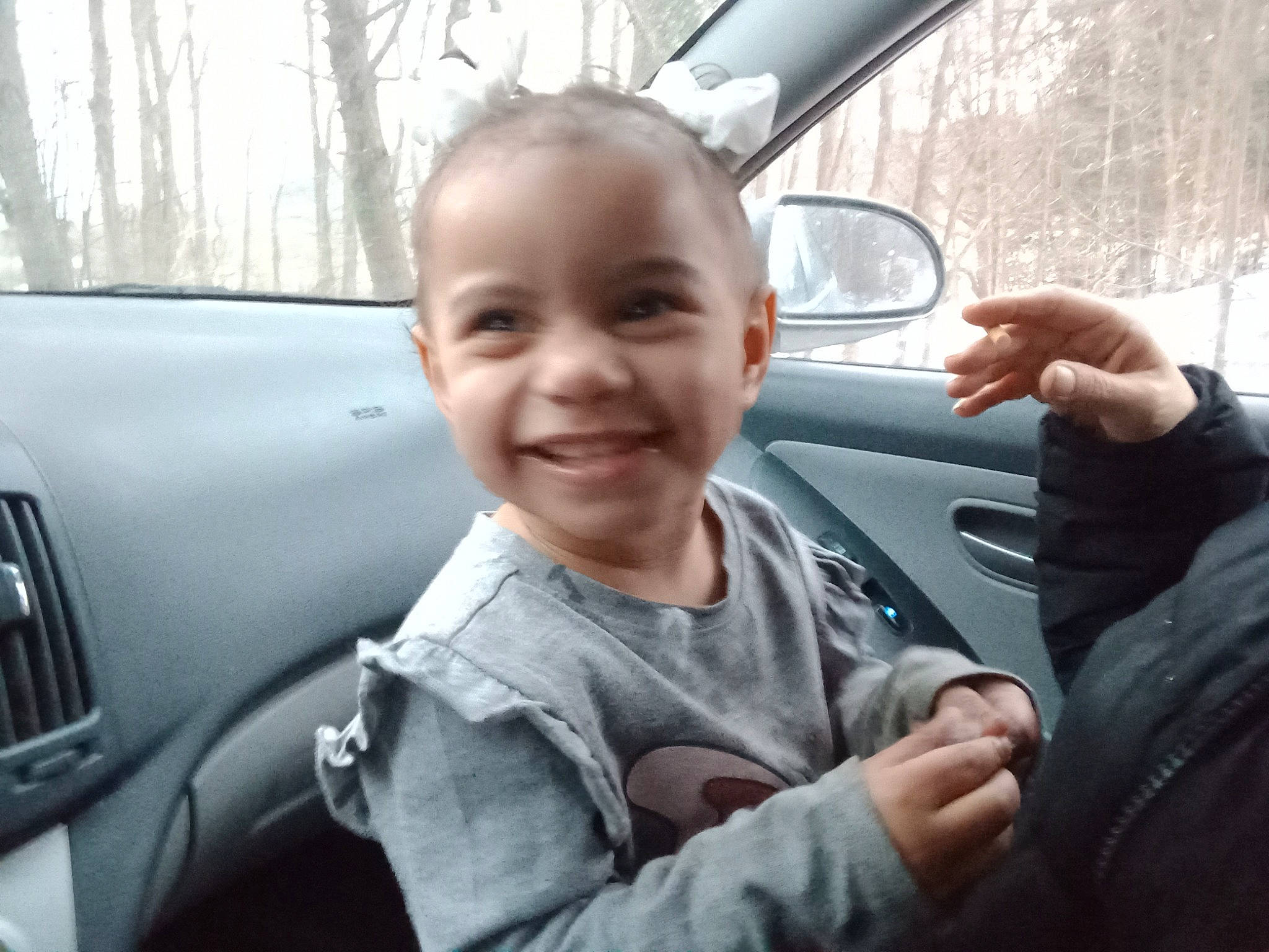 Anavaeh Miller joined the competition — help win amazing prizes! auto_part, automotive_design, automotive_exterior, automotive_mirror, automotive_window_part, car, car_seat, family_car, gesture, happy, joy, luxury_vehicle, mode_of_transport, motor_vehicle, person, smile, steering_part, steering_wheel, toddler, vehicle