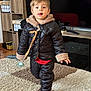 boy, child, clothing, coat, face, footwear, hardwood, head, indoors, interiordesign, jacket, longsleeve, male, pants, person, photography, portrait, shoe, sleeve, wood
