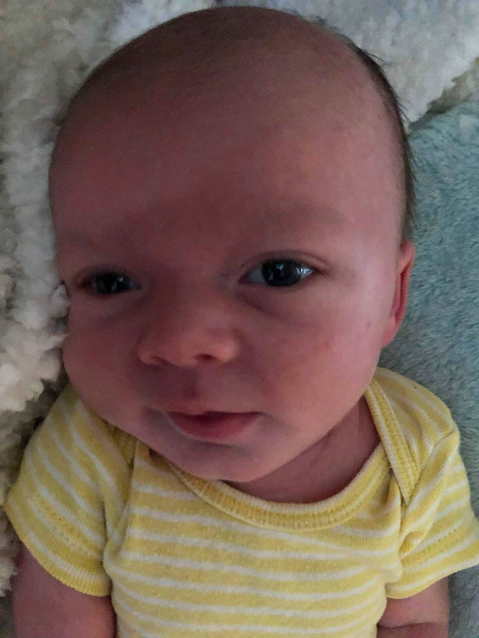 James joined the competition — help win amazing prizes! baby, baby_toddler_clothing, cheek, chin, clothing, ear, eye, eyebrow, eyelash, happy, iris, lip, mouth, neck, nose, person, pink, skin, sleeve, smile