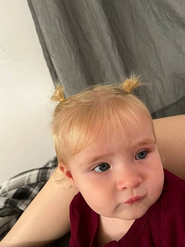 Mia-rose is registered to the contest to win money with this photo: baby_toddler_clothing, cheek, chest, chin, ear, elbow, eye, eyebrow, eyelash, facial_expression, hair, happy, head, iris, lip, neck, nose, person, shoulder, skin