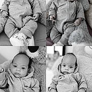 Tyano a rejoint le concours — aidez-le/la à gagner de superbes lots ! baby, black_and_white, child, couch, cozy, cute, expression, footwear, hoodie, indoor, infant, monochrome, onesie, photography, plush_toy, portrait, seated, soft_toy, teddy_bear, young_child