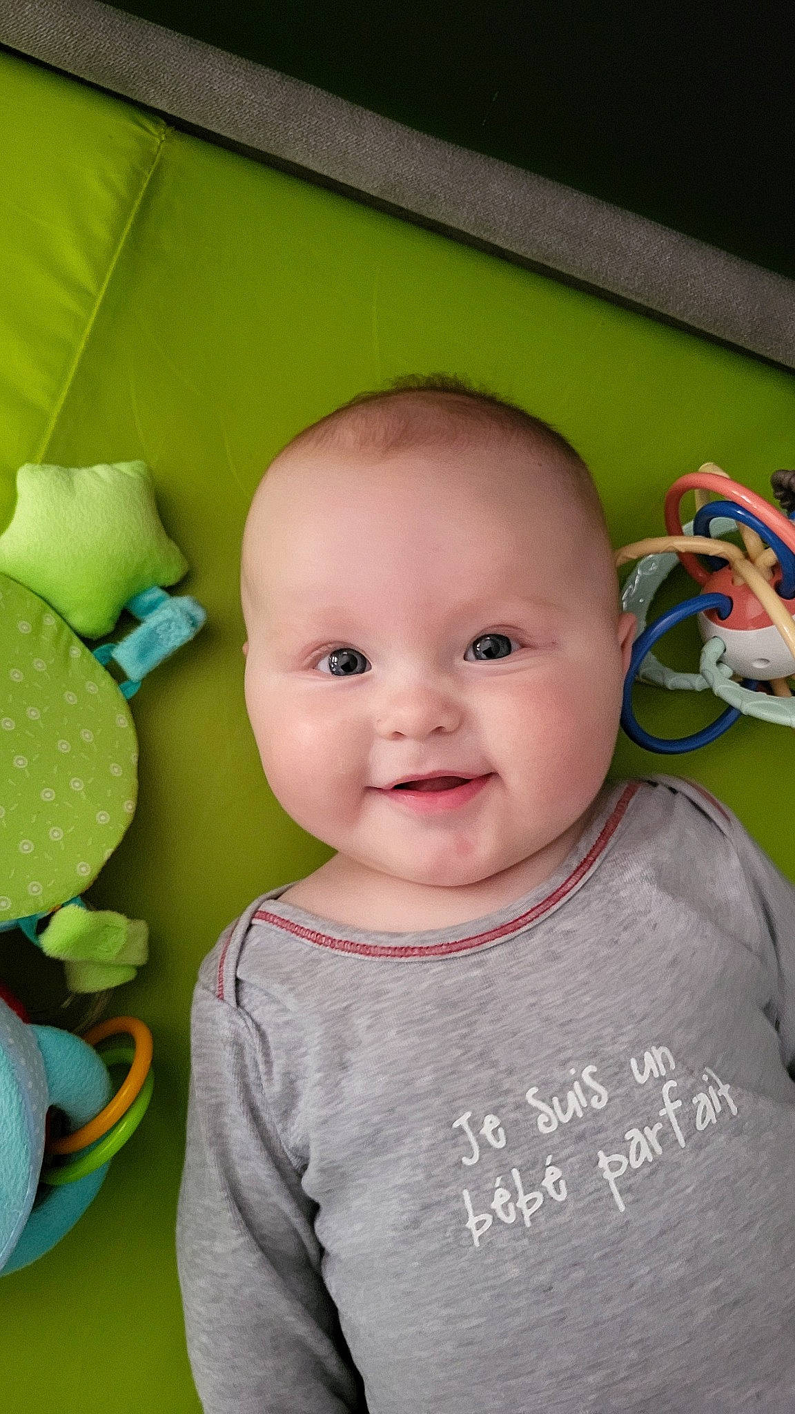 Kyle participe au concours pour gagner de l'argent avec cette photo : baby, baby_toddler_clothing, cheek, child, eyelash, fun, grass, happy, joy, magenta, nose, person, portrait_photography, room, skin, sleeve, smile, t_shirt, toddler