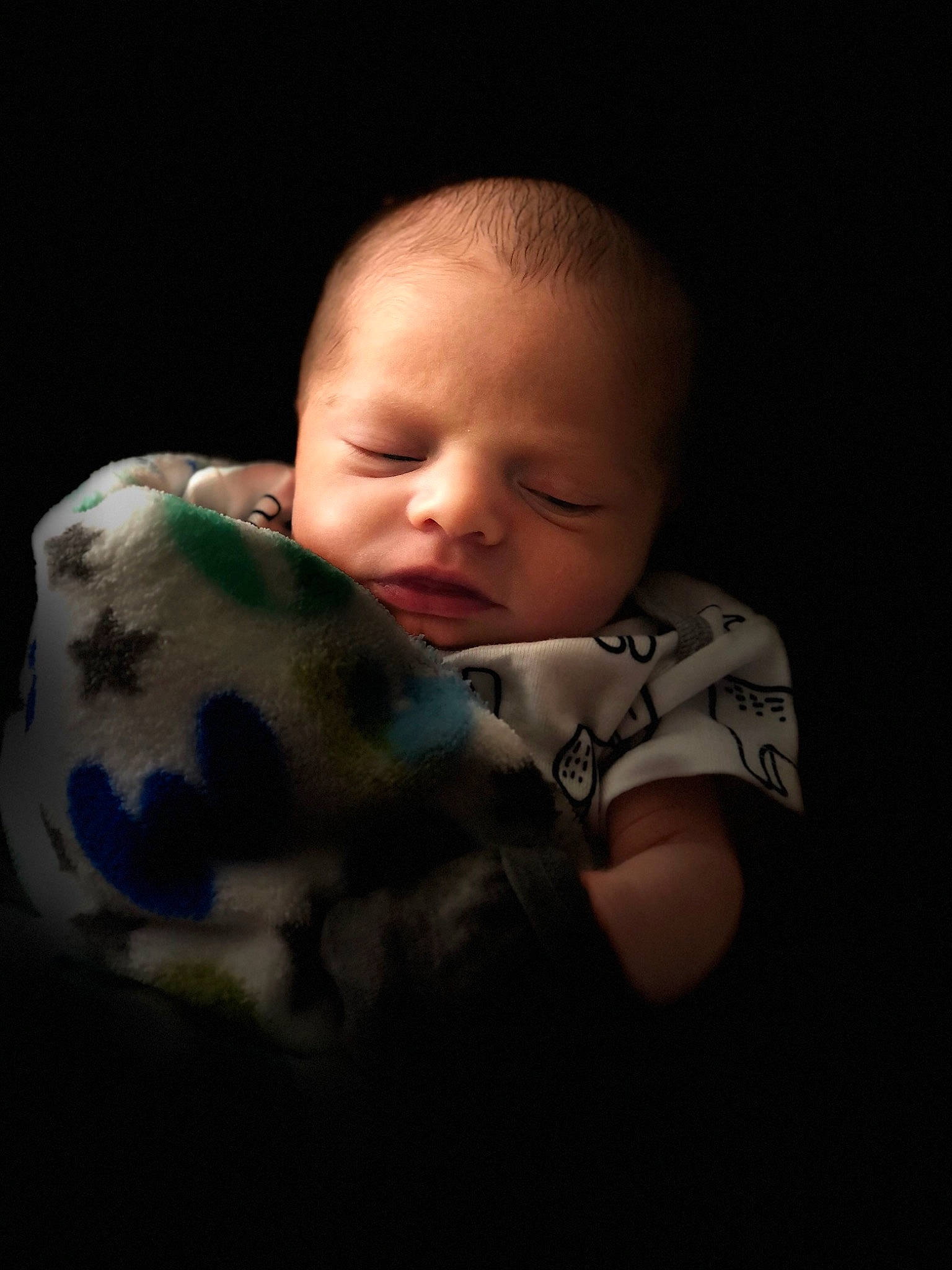 Atticus joined the competition — help win amazing prizes! baby, baby_toddler_clothing, bedtime, cheek, child, comfort, darkness, elbow, flash_photography, iris, linens, nose, pattern, person, portrait_photography, room, sitting, sleeve, toddler