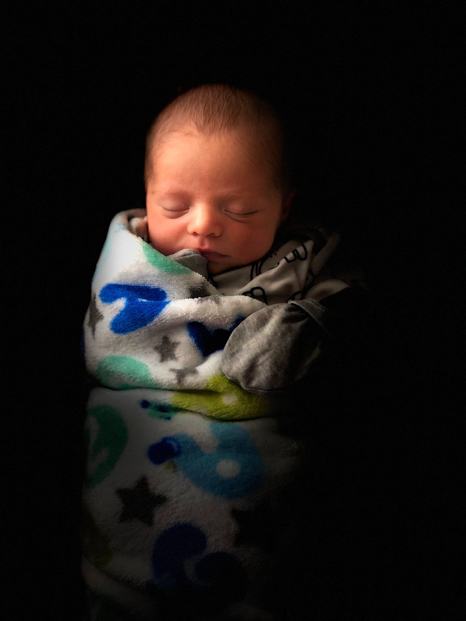 Atticus joined the competition — help win amazing prizes! baby, baby_toddler_clothing, cheek, child, comfort, darkness, electric_blue, flash_photography, iris, linens, person, portrait, portrait_photography, room, sitting, sleeve, toddler
