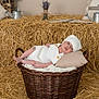 Raphaël participe au concours pour gagner de l'argent avec cette photo : baby, basket, blanket, hat, pillow, wicker, hay, knitwear, newborn, cozy, resting, portrait, infant, soft, cute, child, relaxing, indoors, warm, sleepy