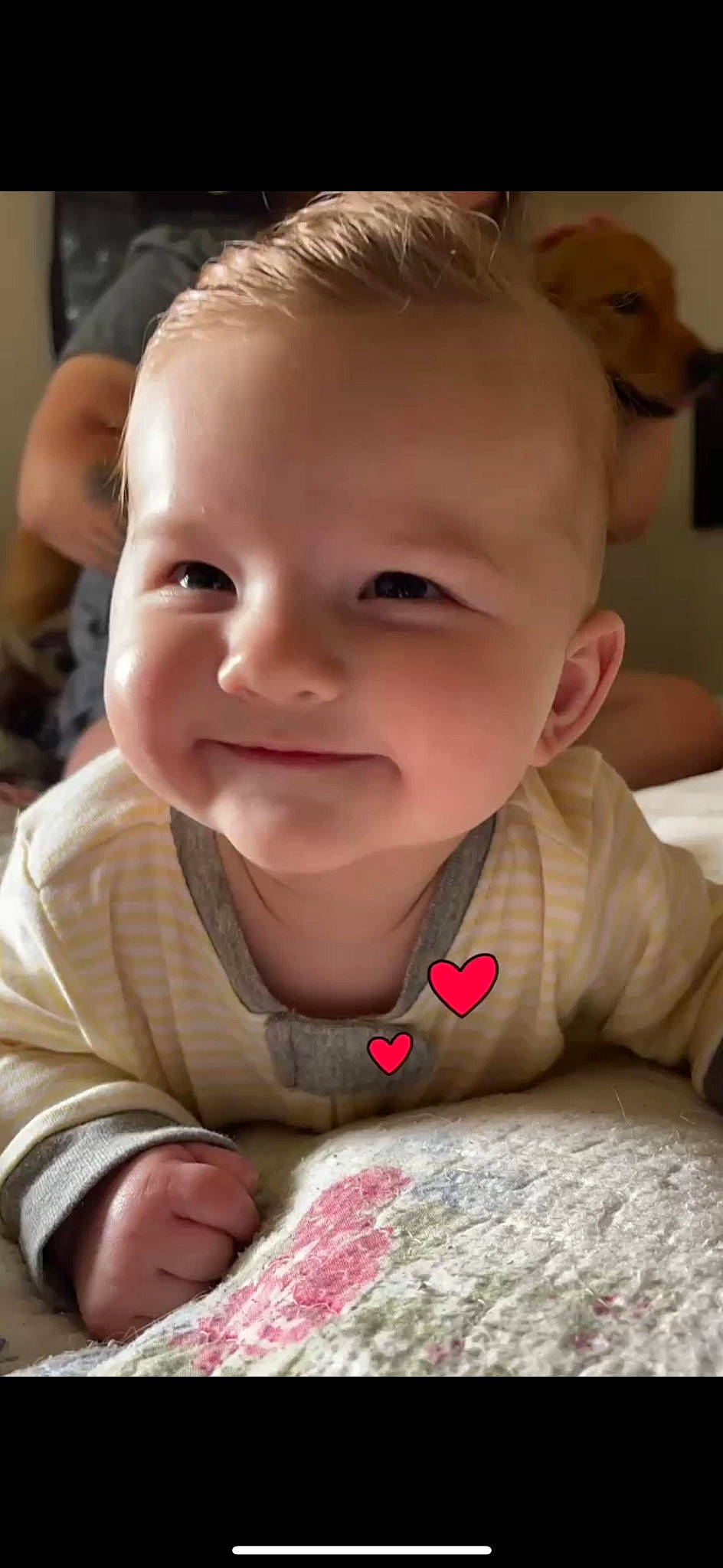 Jett joined the competition — help win amazing prizes! baby, baby_toddler_clothing, cheek, chin, ear, eye, eyebrow, facial_expression, hair, happy, head, iris, lip, mammal, mouth, nose, person, skin, sleeve, smile