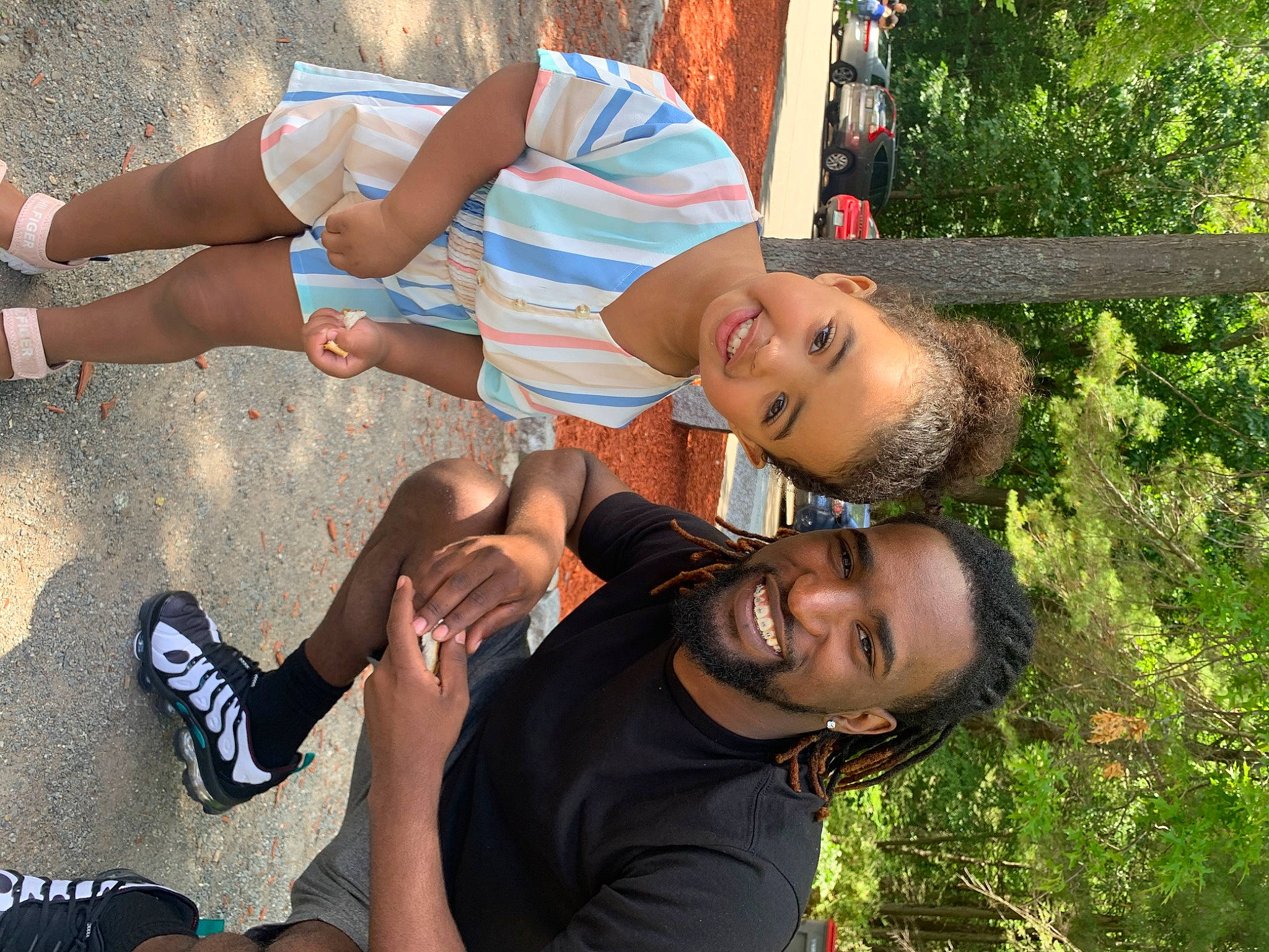 Leilani joined the competition — help win amazing prizes! black, cool, footwear, fun, grass, happy, joint, joy, leg, leisure, organ, outdoor_shoe, people_in_nature, person, plant, shoe, shorts, smile, sneakers, thigh