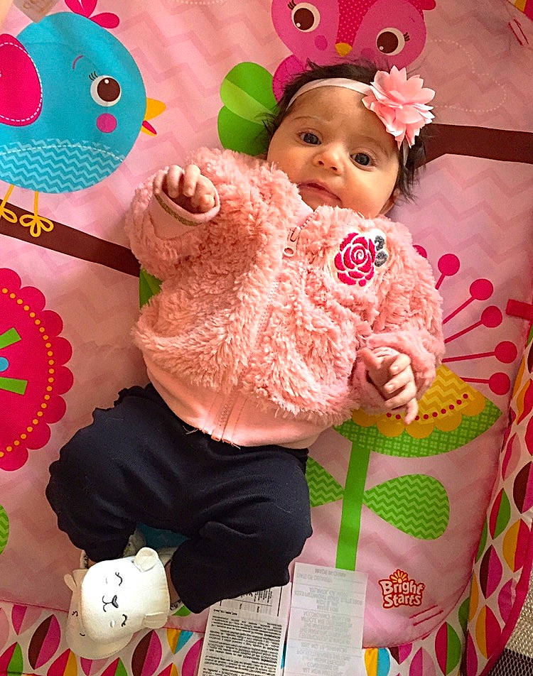 Clara Mae joined the competition — help win amazing prizes! baby, child, person, pink, play, plush, stuffed_toy, toddler, toy