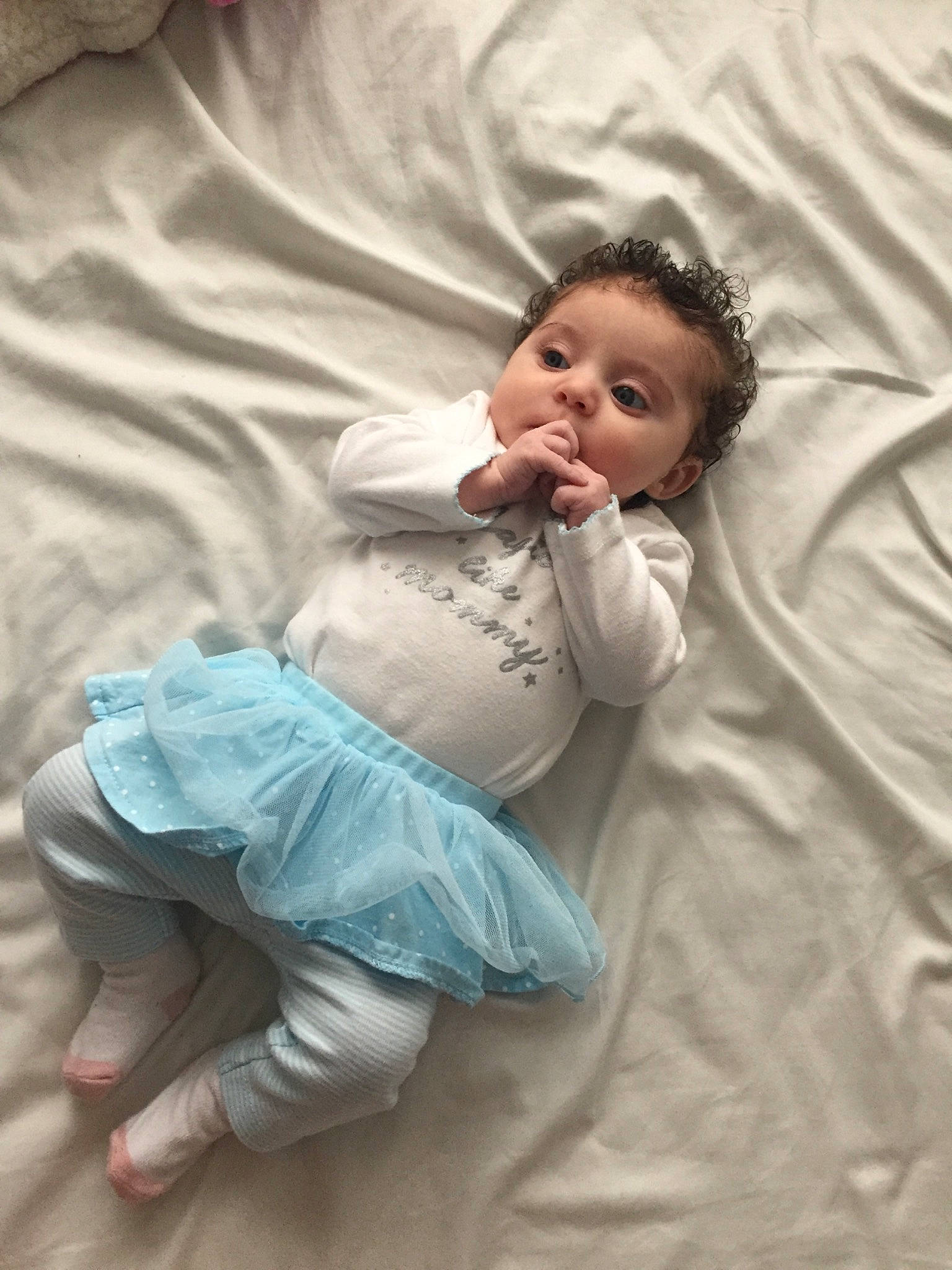 Clara Mae joined the competition — help win amazing prizes! baby, bedtime, child, comfort, person, skin, smile, toddler