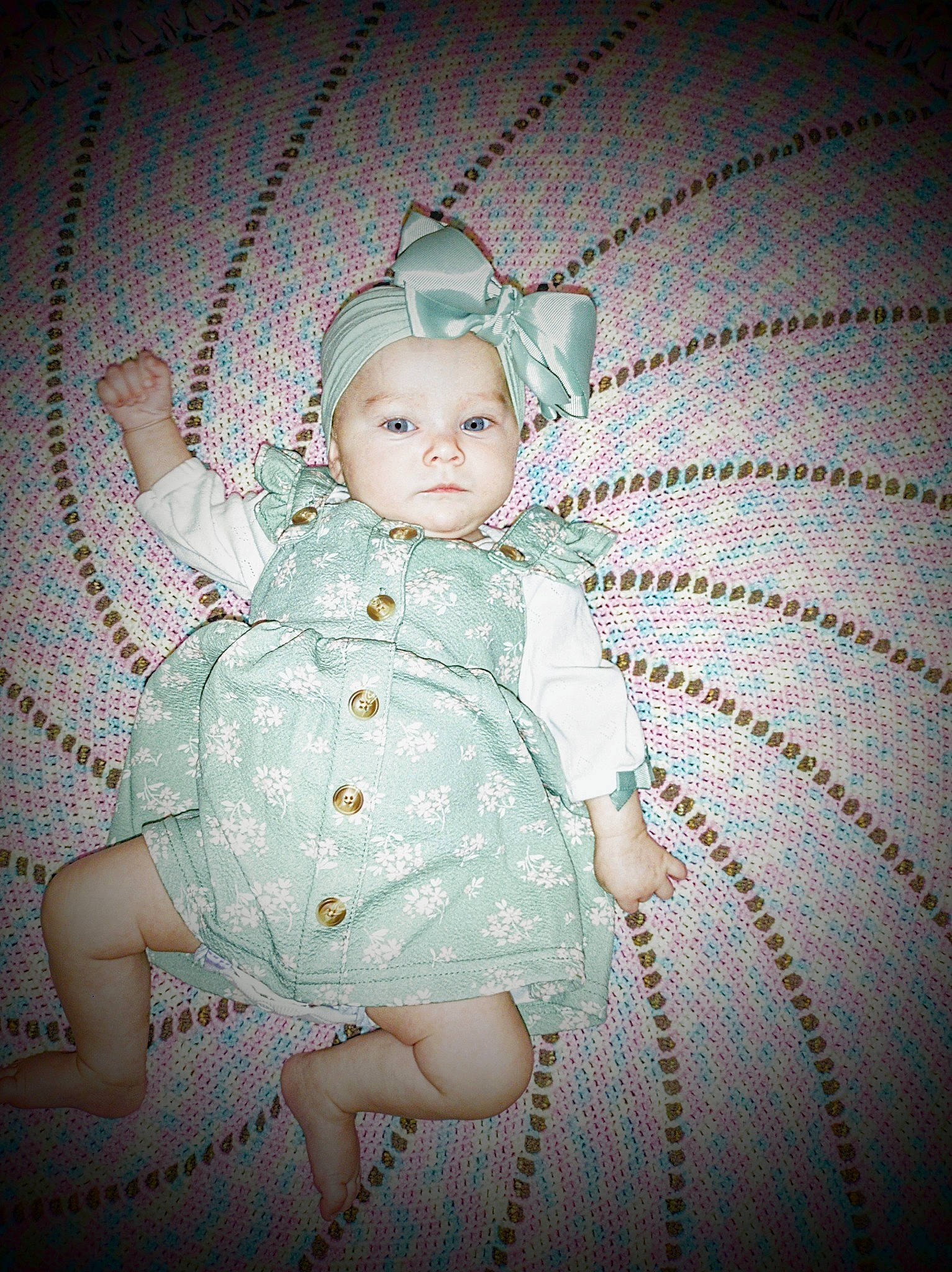 Emmajean is registered to the contest to win money with this photo: baby_toddler_clothing, child, circle, darkness, day_dress, doll, dress, eye, fashion_accessory, fashion_design, flash_photography, headgear, headwear, magenta, one_piece_garment, pattern, person, skin, symmetry, toddler