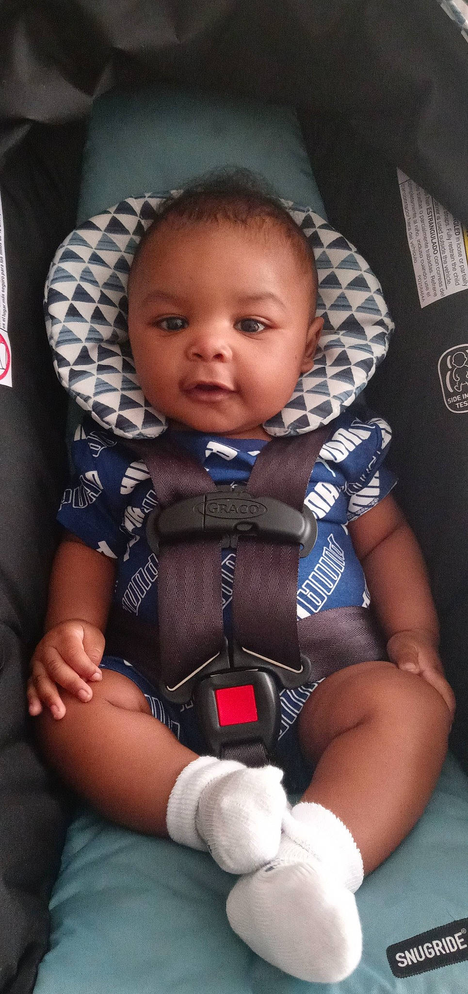 Javion Johnson is registered to the contest to win money with this photo: auto_part, baby, baby_carriage, baby_products, baby_toddler_clothing, car_seat, cheek, child, comfort, flash_photography, happy, head, iris, nose, person, sitting, skin, sleeve, smile, thigh