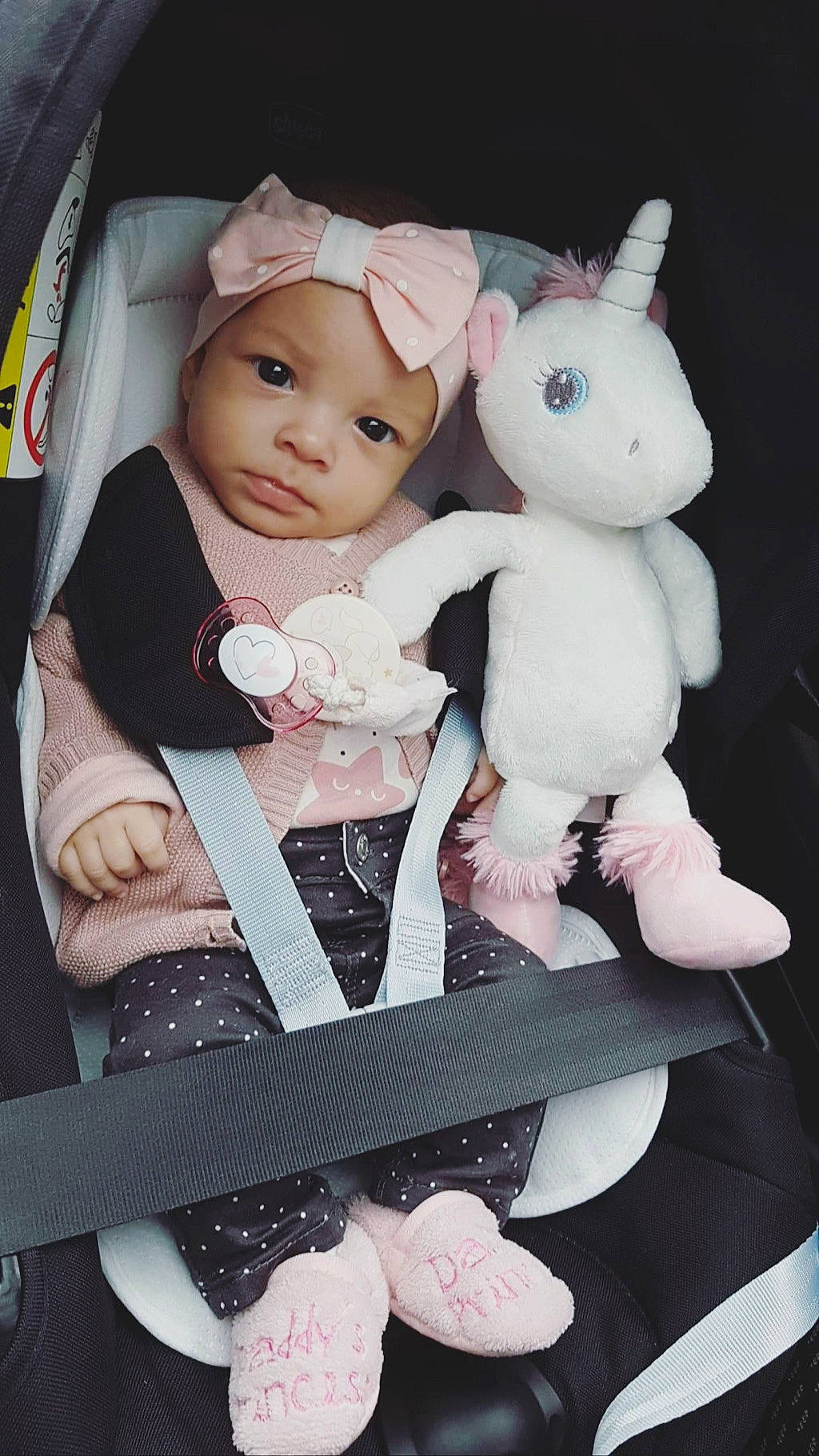 Tyah-mahora a rejoint le concours — aidez-le/la à gagner de superbes lots ! baby, baby_products, baby_toys, cheek, child, doll, ear, fawn, head, headwear, person, pink, plush, product, skin, stuffed_toy, toddler, toy