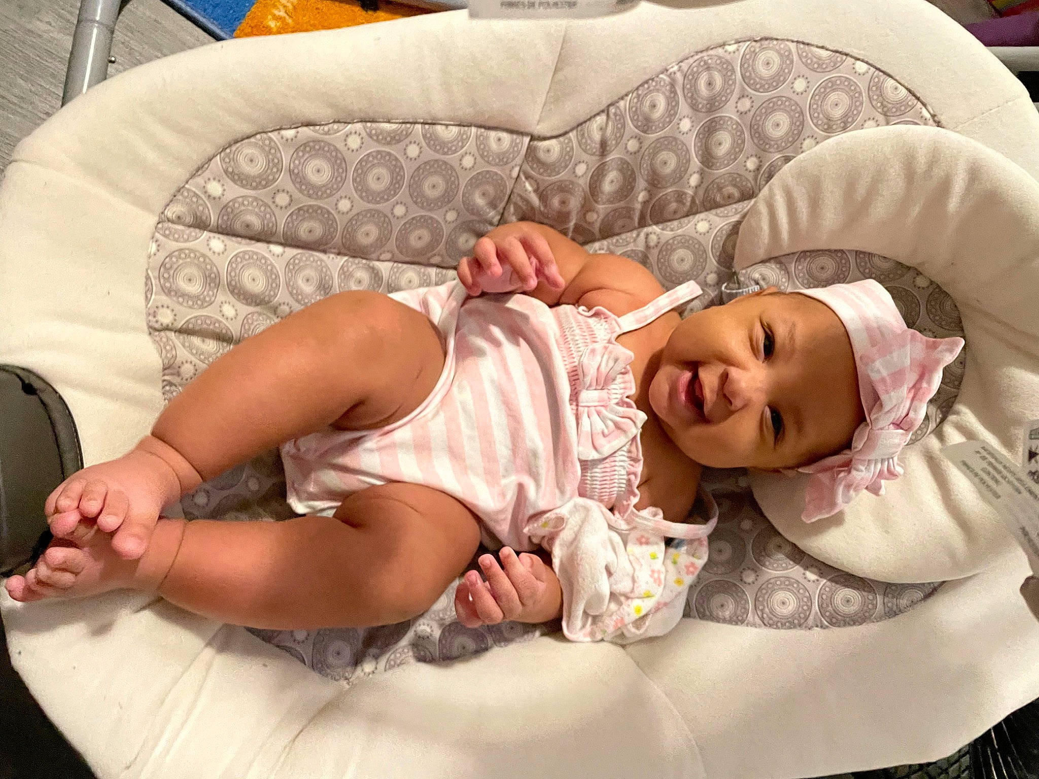 Kayomi joined the competition — help win amazing prizes! baby, baby_sleeping, baby_toddler_clothing, cheek, child, comfort, couch, eye, eyelash, face, facial_expression, head, headwear, human, linens, mammal, mouth, person, product, skin