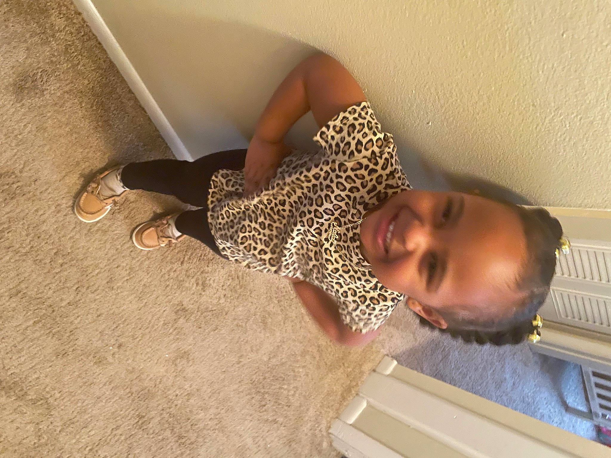 Nala joined the competition — help win amazing prizes! child, comfort, dress, elbow, fawn, floor, flooring, fun, hardwood, human_body, human_leg, joint, joy, knee, leg, pattern, person, room, thigh, toddler