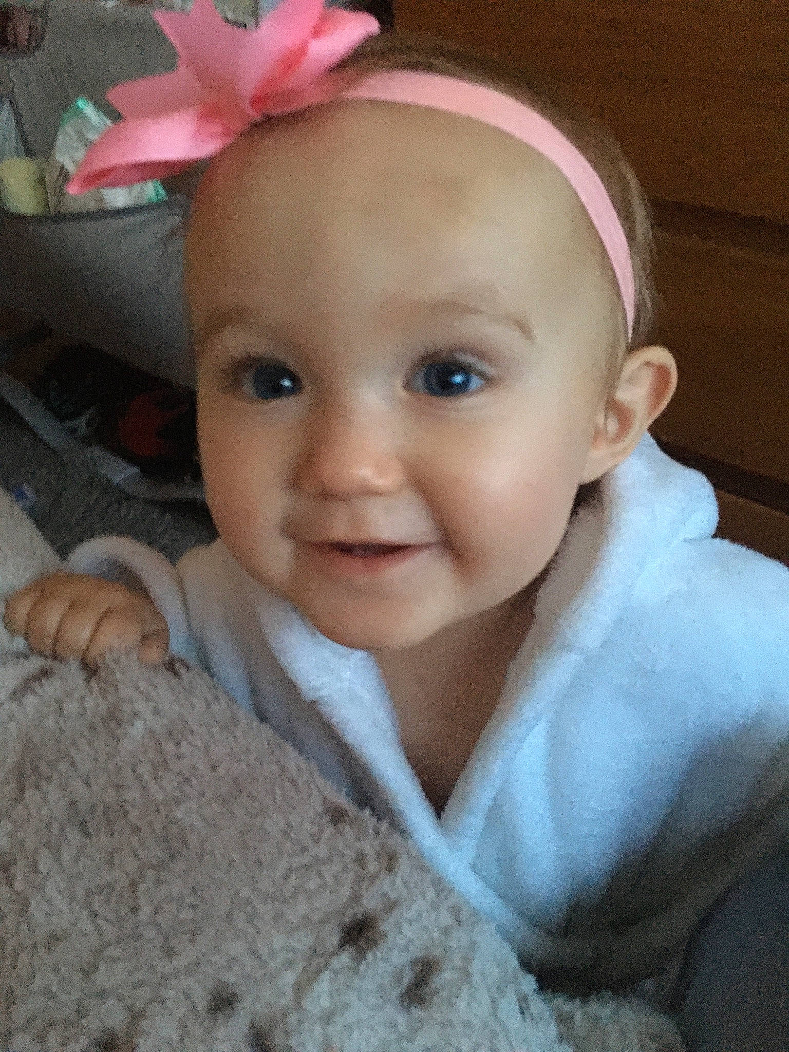 Stella joined the competition — help win amazing prizes! baby_toddler_clothing, cheek, child, costume_accessory, eye, eyebrow, fashion_accessory, forehead, hair_accessory, headgear, headpiece, iris, joy, lip, nose, person, photography, pink, skin, textile