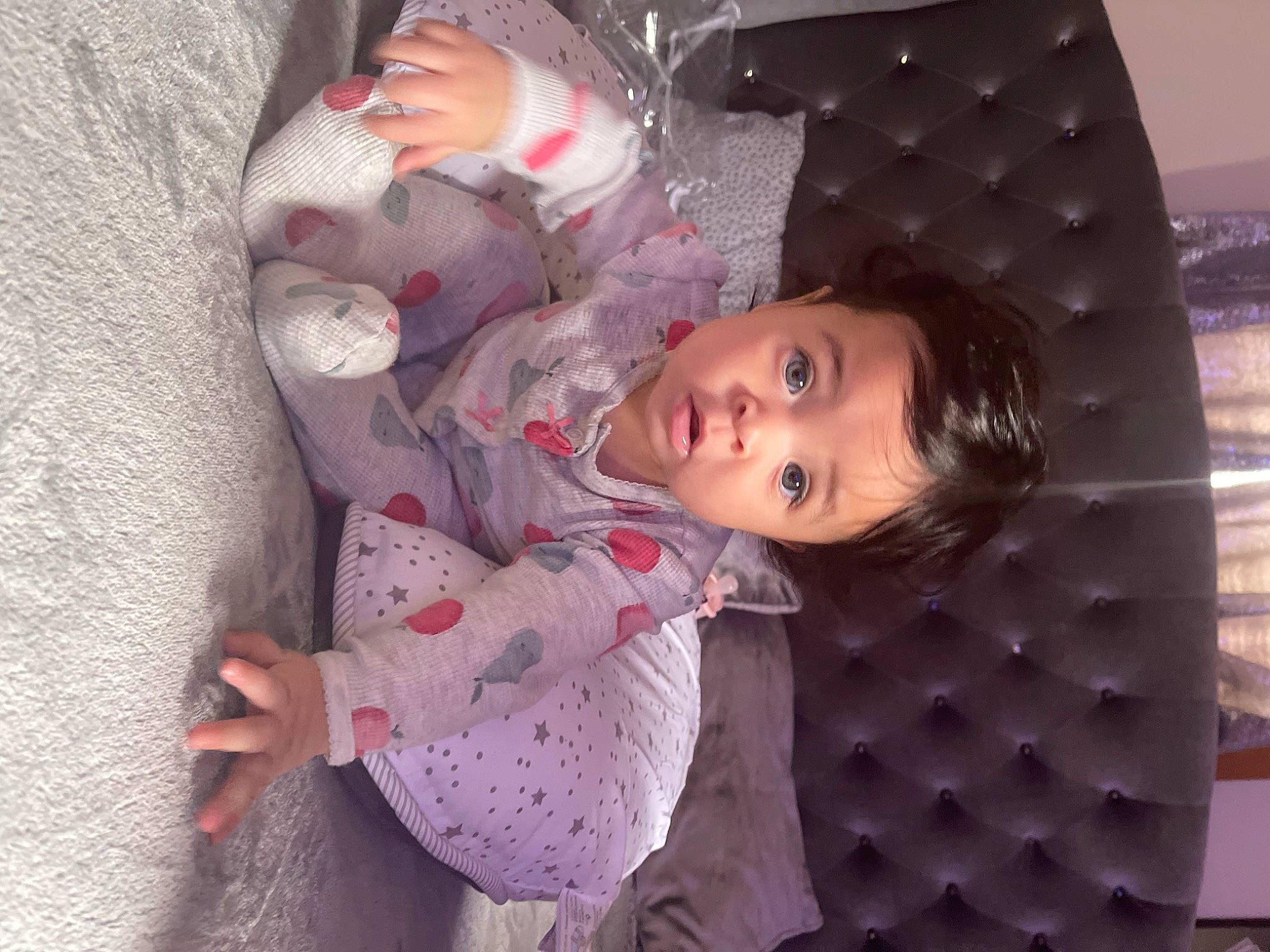 Dream is registered to the contest to win money with this photo: baby, carmine, child, costume, fun, fur, nose, pattern, person, pink, skin, surprise, toddler, tree