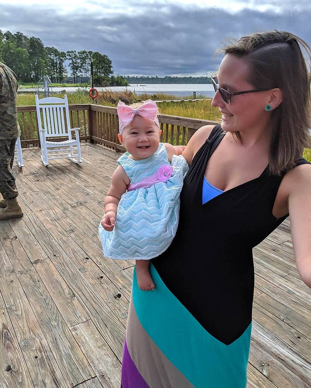 Skye'Lynn is registered to the contest to win money with this photo: beach, child, dress, event, family, fun, glasses, joint, joy, leisure, mother, people, person, recreation, shoulder, smile, summer, tourism, vacation