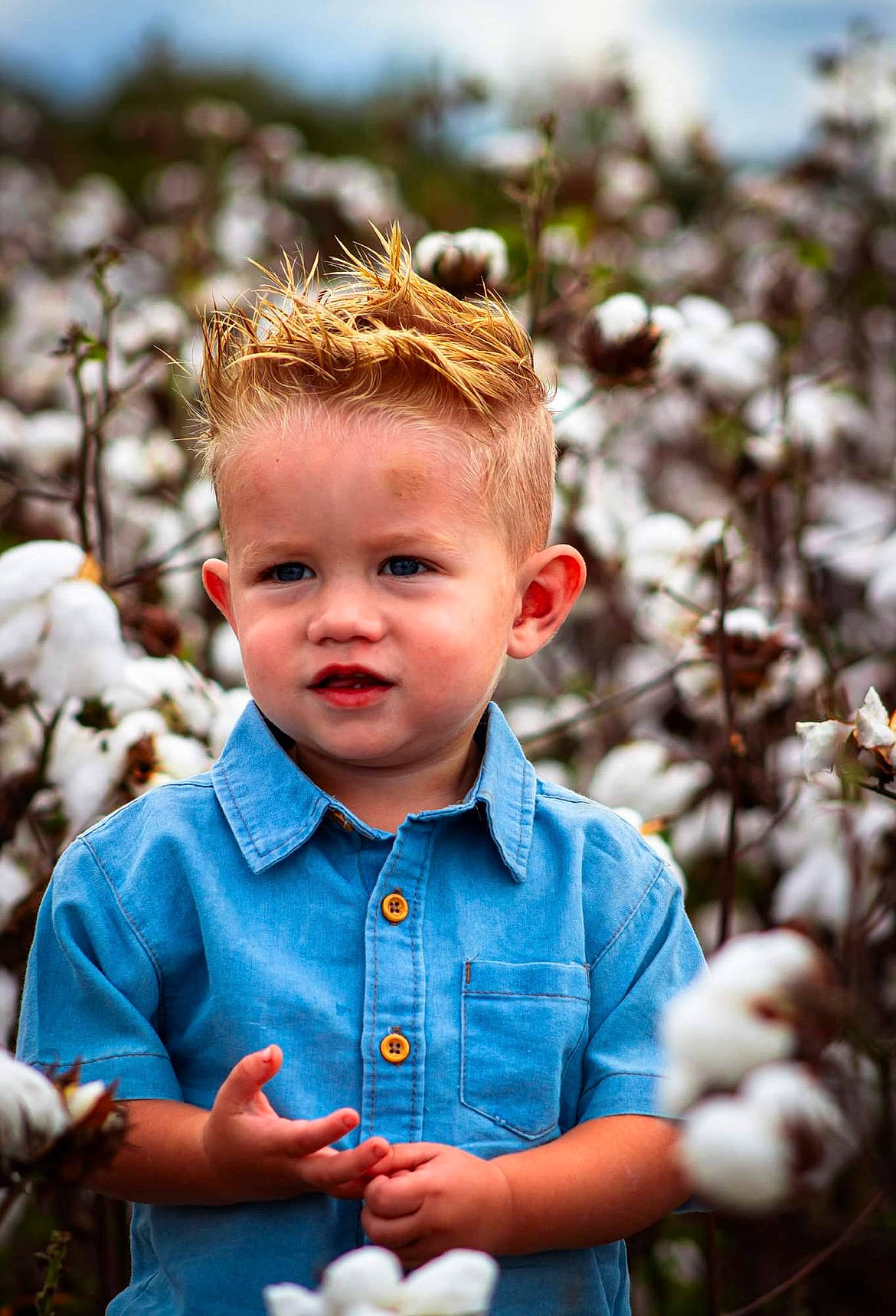 Ryder joined the competition — help win amazing prizes! beauty, blond, child, daytime, electric_blue, eye, face, fun, gesture, grass, hairstyle, happy, head, leisure, pattern, people_in_nature, person, plant, sky, standing