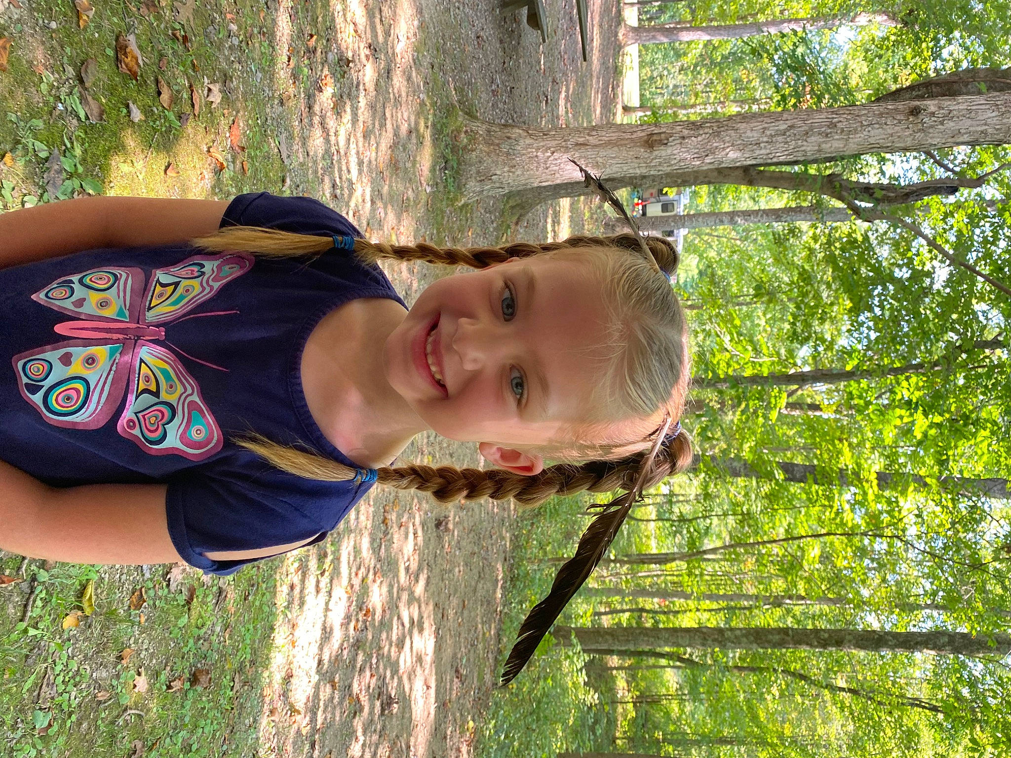 Karley joined the competition — help win amazing prizes! abdomen, active_tank, botany, chest, child, elbow, fun, grass, happy, jewellery, joy, leisure, people_in_nature, person, plant, smile, t_shirt, tree, trunk, waist