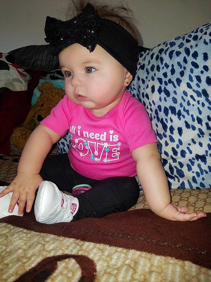 Laylah joined the competition — help win amazing prizes! child, cool, girl, hair_accessory, headgear, infant, pattern, person, pink, product, skin, textile, toddler