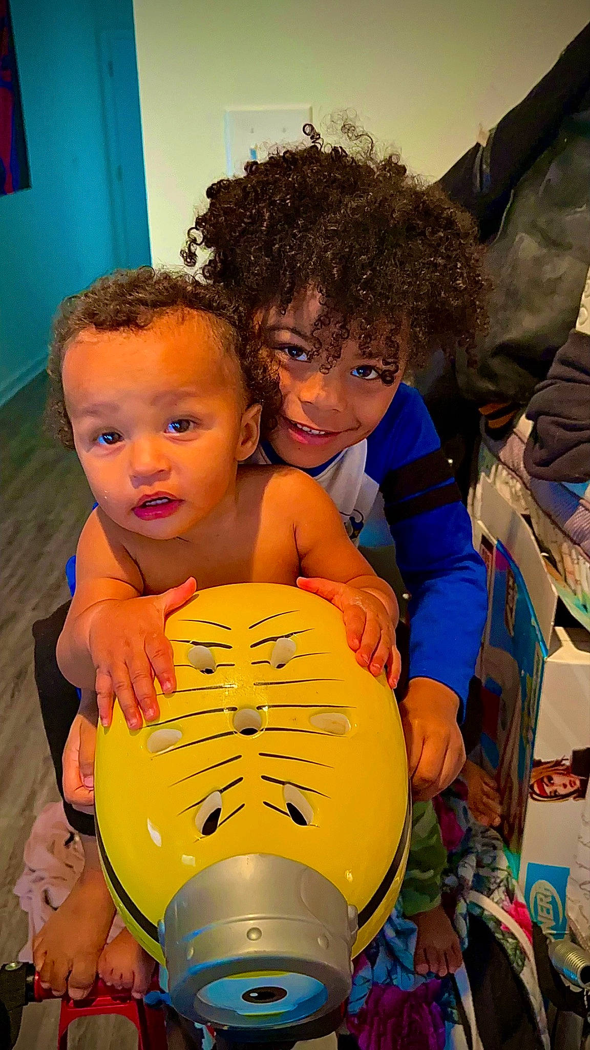 Ahmir joined the competition — help win amazing prizes! child, curtain, event, fun, happy, inflatable, joy, leisure, nose, orange, people, person, personal_protective_equipment, photograph, play, recreation, sitting, smile, snapshot, surprise