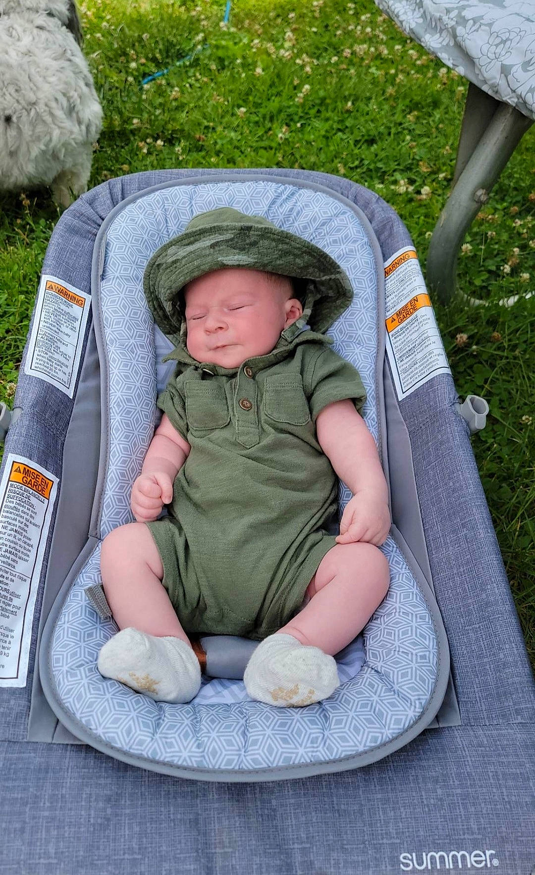 Grant joined the competition — help win amazing prizes! baby, baby_carriage, baby_products, baby_toddler_clothing, child, circle, comfort, fashion_accessory, fun, grass, headwear, lap, leisure, person, personal_protective_equipment, recreation, sitting, sun_hat, toddler, vacation