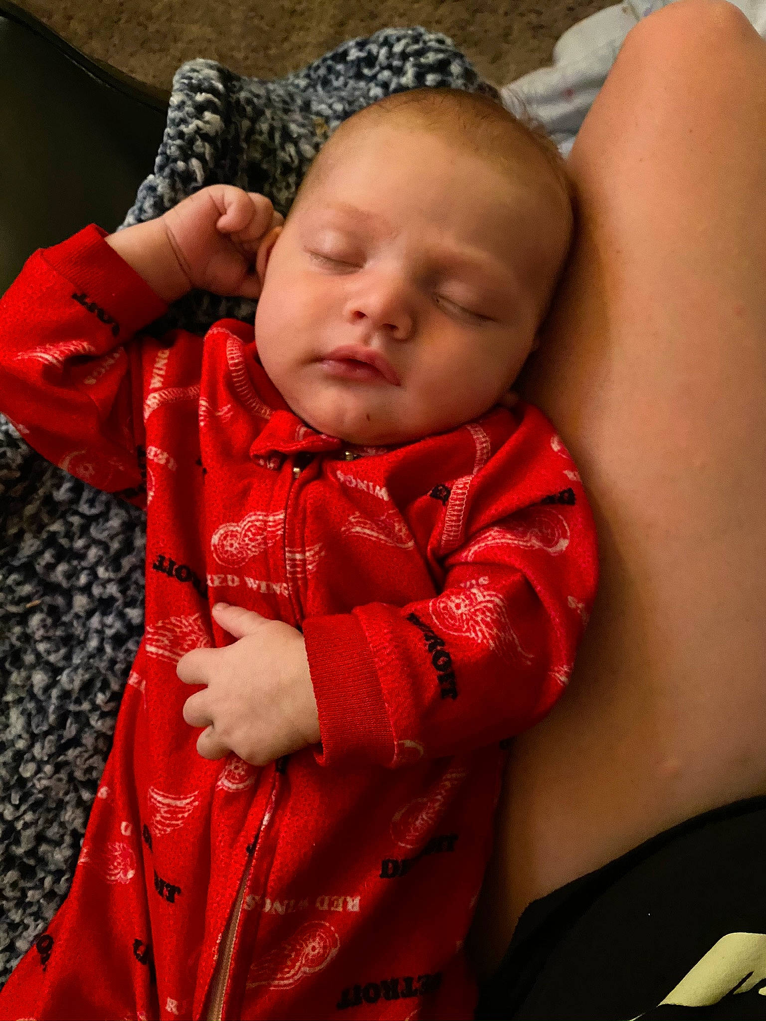 Beau Michael joined the competition — help win amazing prizes! baby, cheek, child, head, mouth, outerwear, person, red, skin, smile, toddler