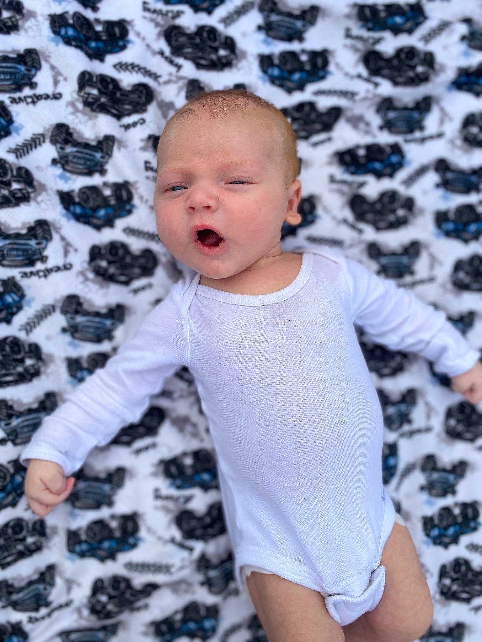 Beau Michael joined the competition — help win amazing prizes! baby, baby_toddler_clothing, child, facial_expression, pattern, person, sleeve, smile, toddler