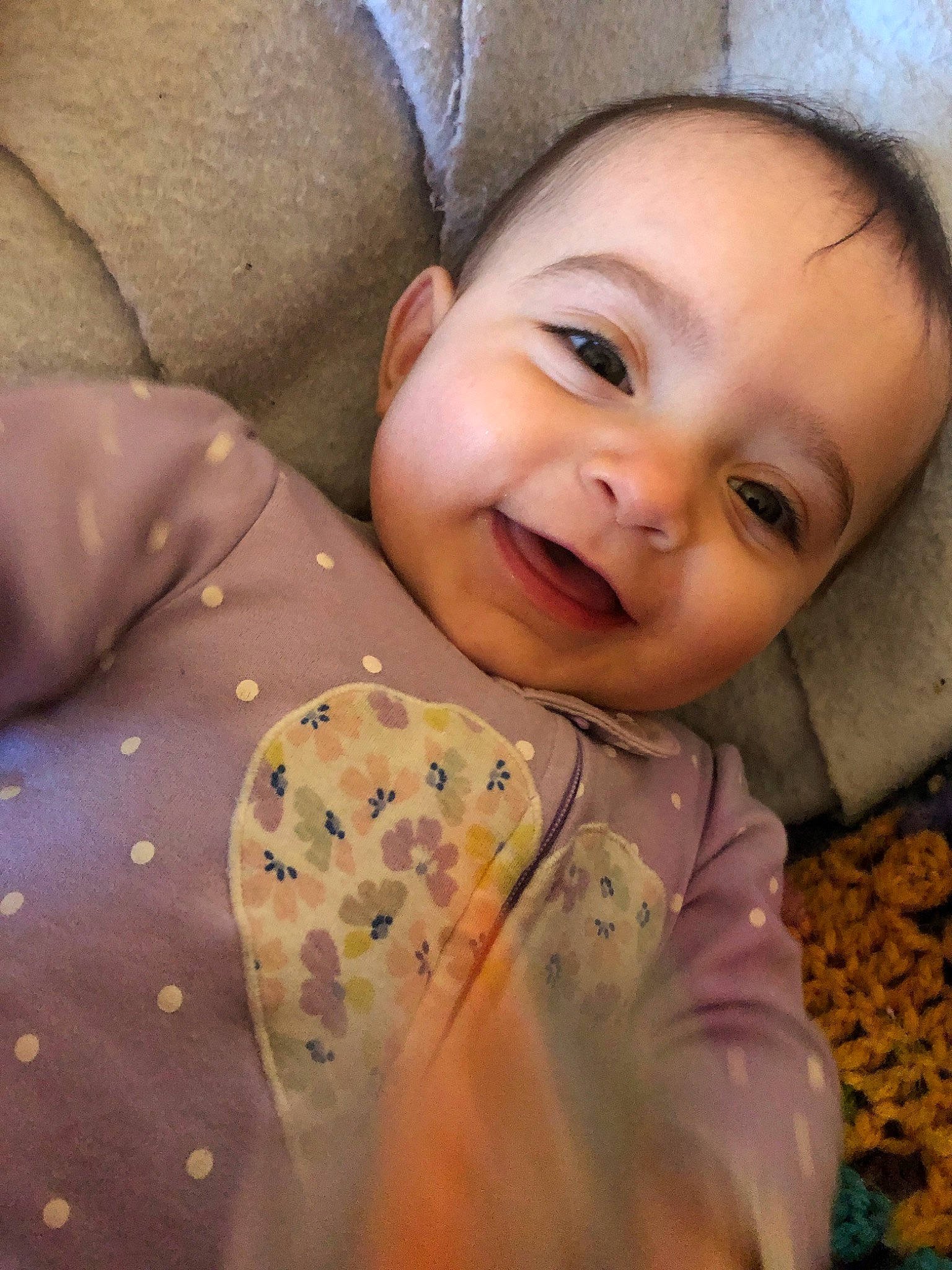 Amariah is registered to the contest to win money with this photo: baby, cheek, child, eye, face, head, joy, nose, person, skin, smile, toddler