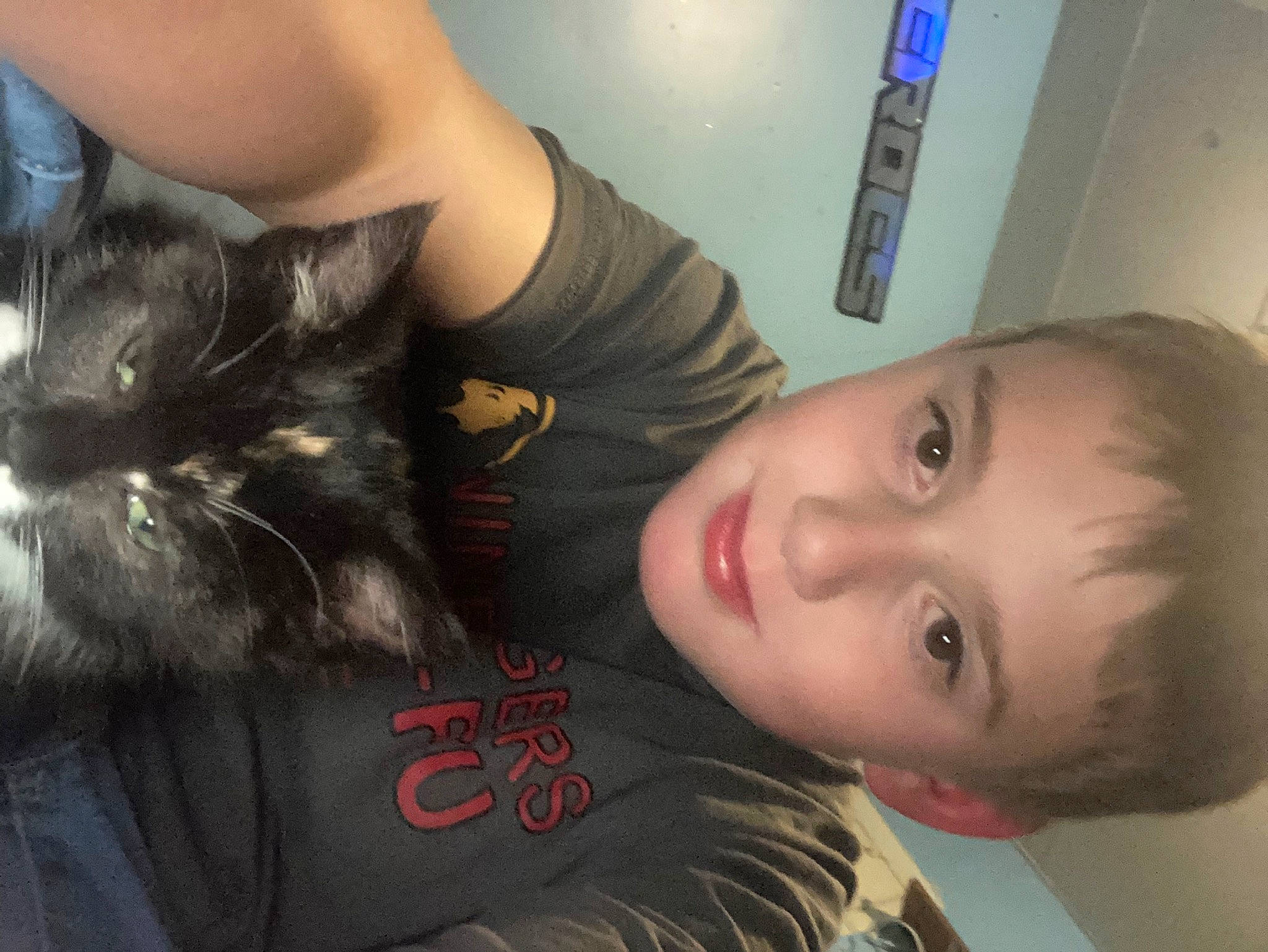 Chloe joined the competition — help win amazing prizes! black_hair, carnivore, cat, cool, ear, eyebrow, eyelash, felidae, finger, forehead, gesture, happy, iris, jaw, mouth, neck, nose, shoulder, skin, smile