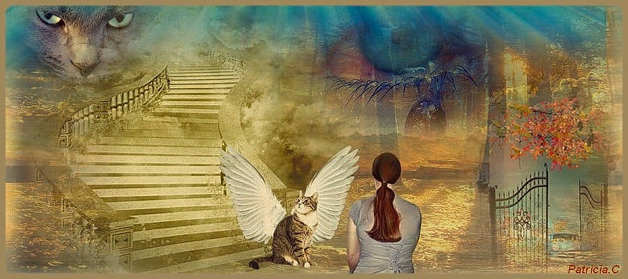 Isis a rejoint le concours — aidez-le/la à gagner de superbes lots ! angel, art, artist, cg_artwork, drawing, fictional_character, illustration, landscape, mythology, paint, painting, people_in_nature, photomontage, smoke, stairs, stock_photography, tints_and_shades, visual_arts, watercolor_paint, wing