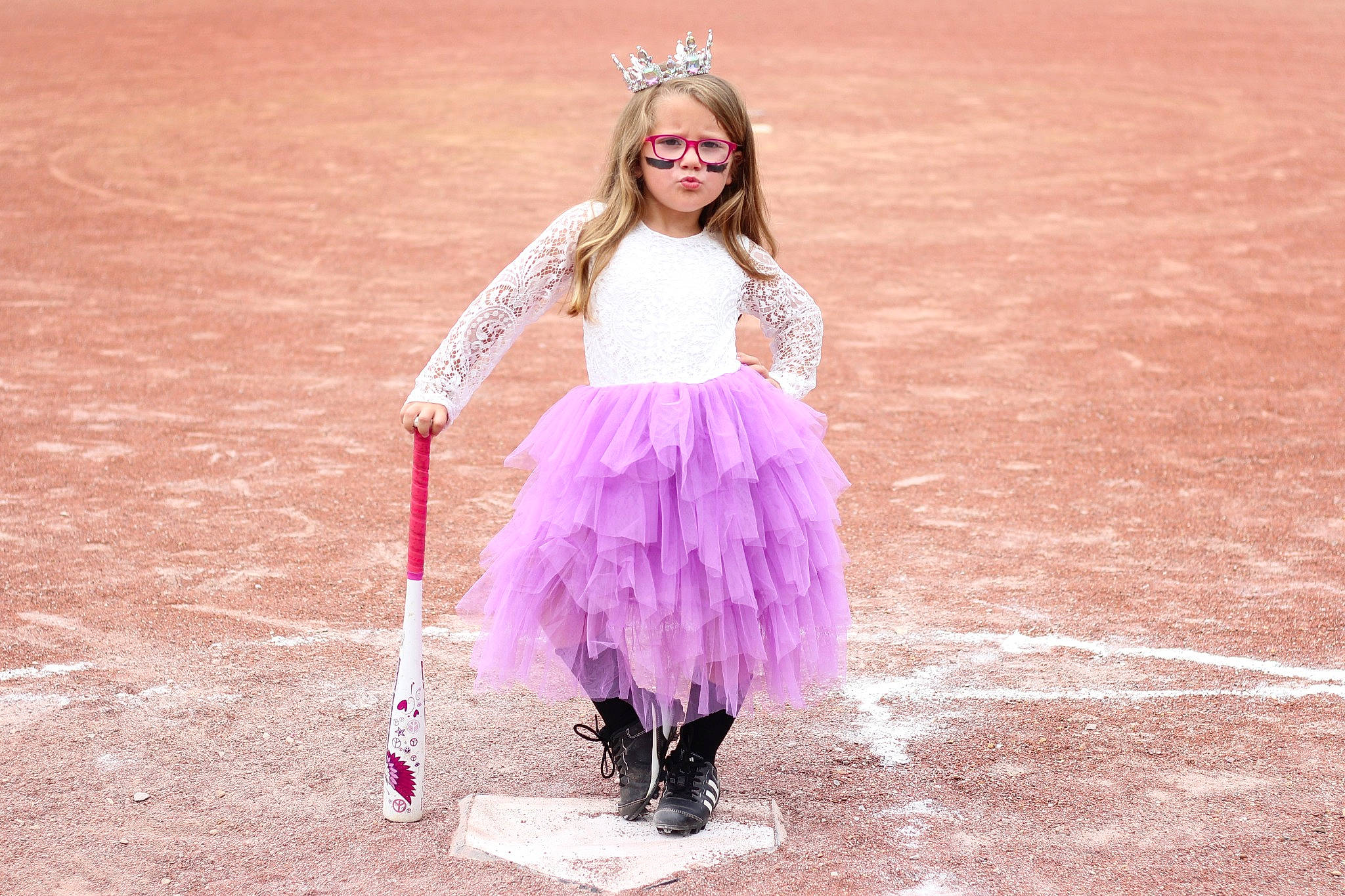 Jillian is registered to the contest to win money with this photo: child, clothing, costume, costume_design, dress, fashion, fashion_design, footwear, performance, person, photography, pink, purple, toddler