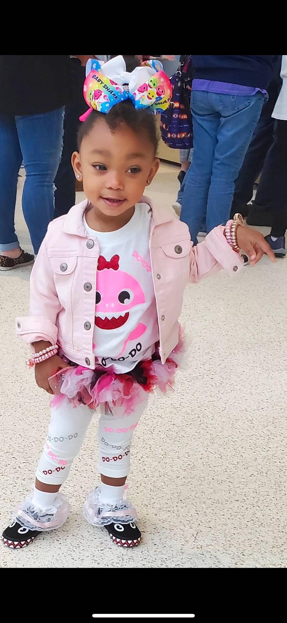 Alleigh is registered to the contest to win money with this photo: baby, baby_toddler_clothing, child, child_model, clothing, footwear, happy, outerwear, person, pink, shoe, skin, sleeve, smile, t_shirt, toddler