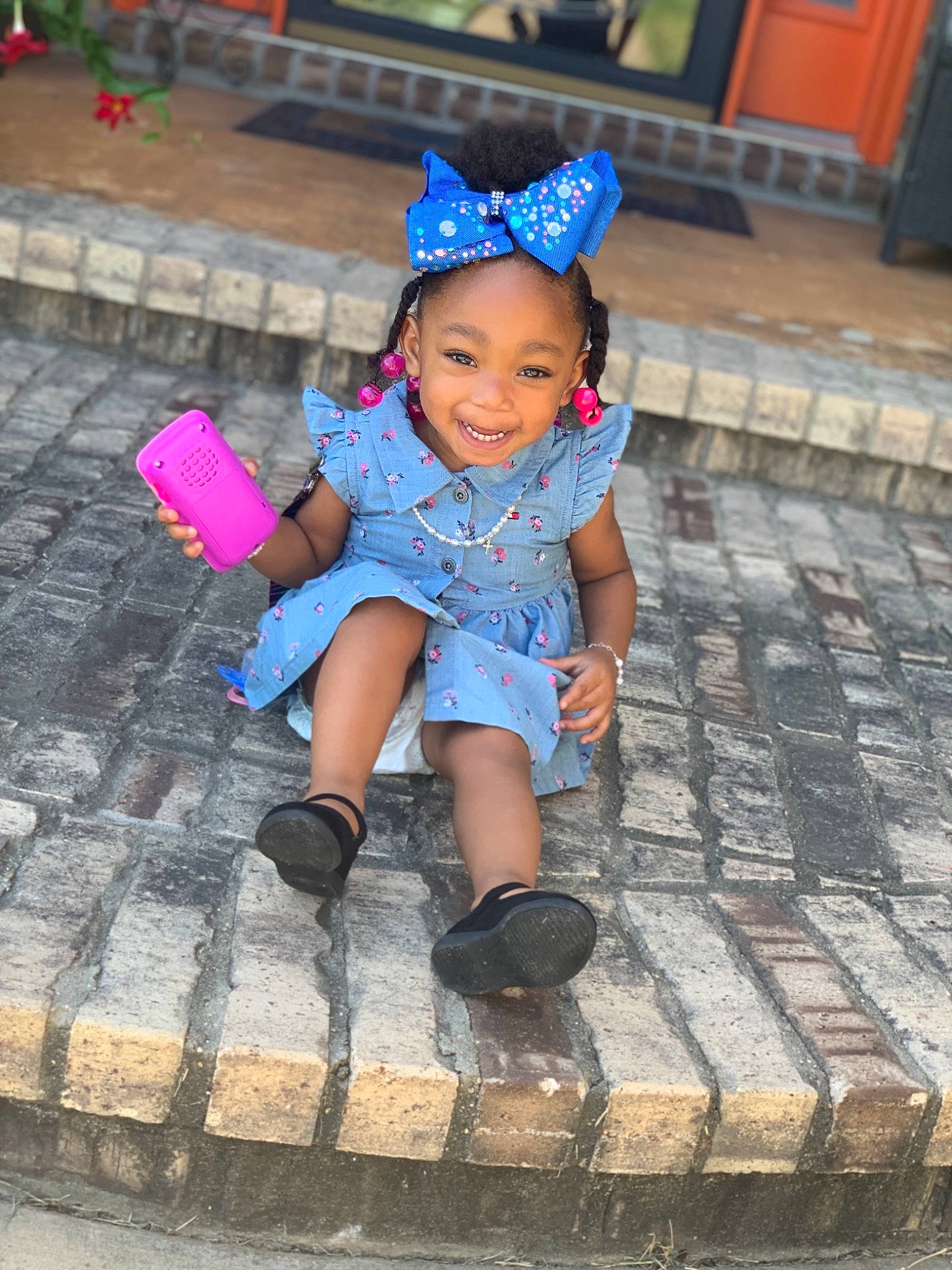 Alleigh joined the competition — help win amazing prizes! baby, baby_toddler_clothing, beauty, child, child_model, electric_blue, fashion_accessory, hair_accessory, headband, headgear, joy, leg, leisure, person, pink, play, skin, snapshot, toddler, vacation