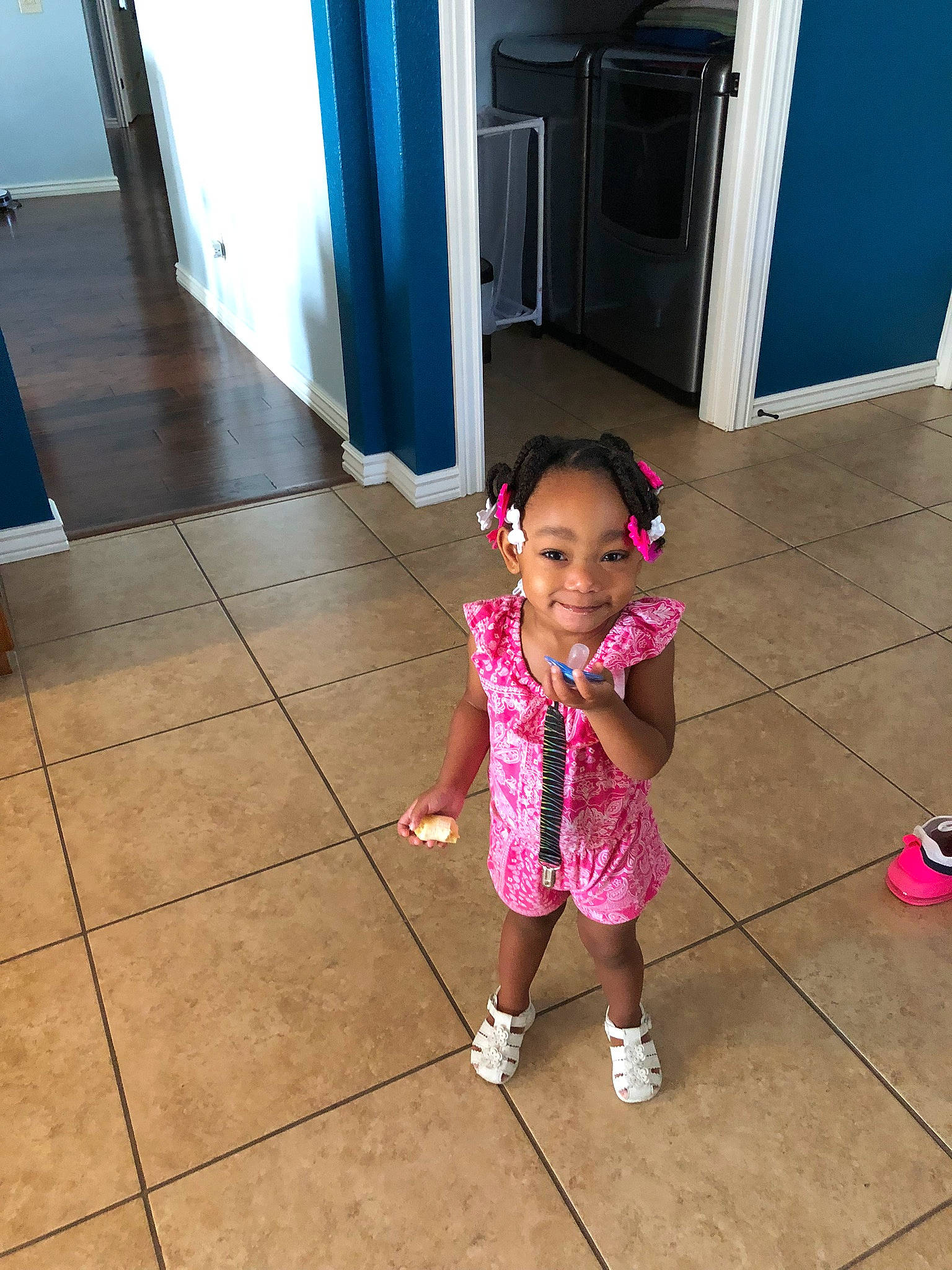 Alleigh joined the competition — help win amazing prizes! child, floor, flooring, fun, joy, person, pink, play, skin, toddler, vacation