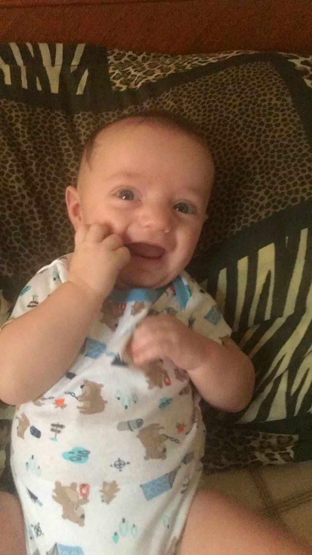 Bronson joined the competition — help win amazing prizes! arm, cheek, child, day, ear, eye, face, finger, hand, head, human_hair_color, infant, iris, mouth, nose, organ, person, product, skin, textile