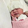 Ari Natasha is registered to the contest to win money with this photo: newborn, baby, sleeping, knit_hat, pink_blanket, cozy, soft, wrapped, infant, cute, peaceful, warm, closeup, face, child, portrait, resting, indoors, blanket, hat