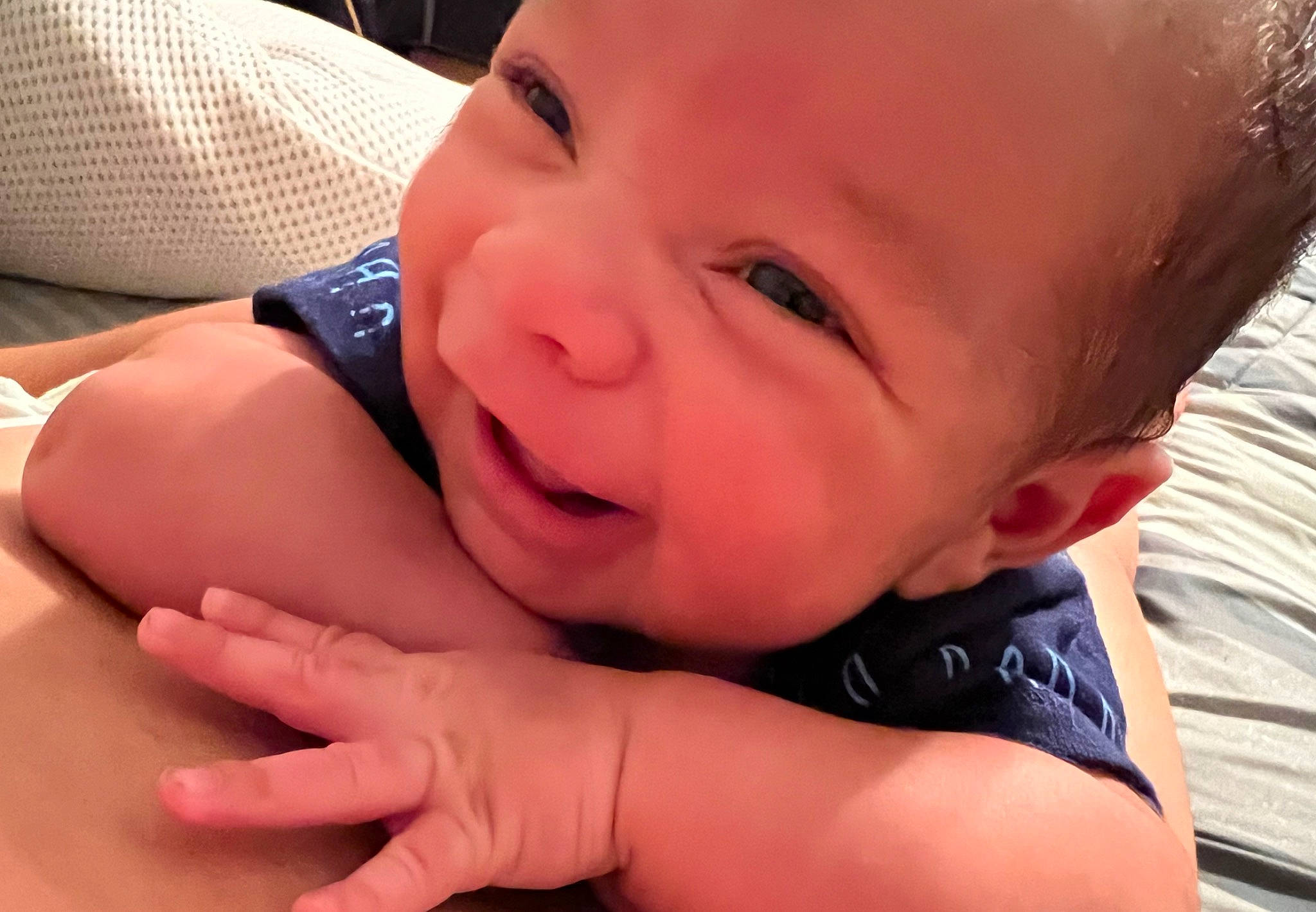 Abraham joined the competition — help win amazing prizes! baby, baby_toddler_clothing, cheek, child, comfort, eyebrow, eyelash, finger, fun, gesture, hand, happy, lip, mouth, nail, nose, person, skin, smile, thumb