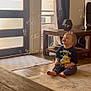 Kyson joined the competition — help win amazing prizes! toddler, child, indoor, carpet, bubbles, barefoot, smiling, sunlight, window, door, table, chair, curtain, wooden_floor, home, casual_clothing, happy, playful, person, living_room