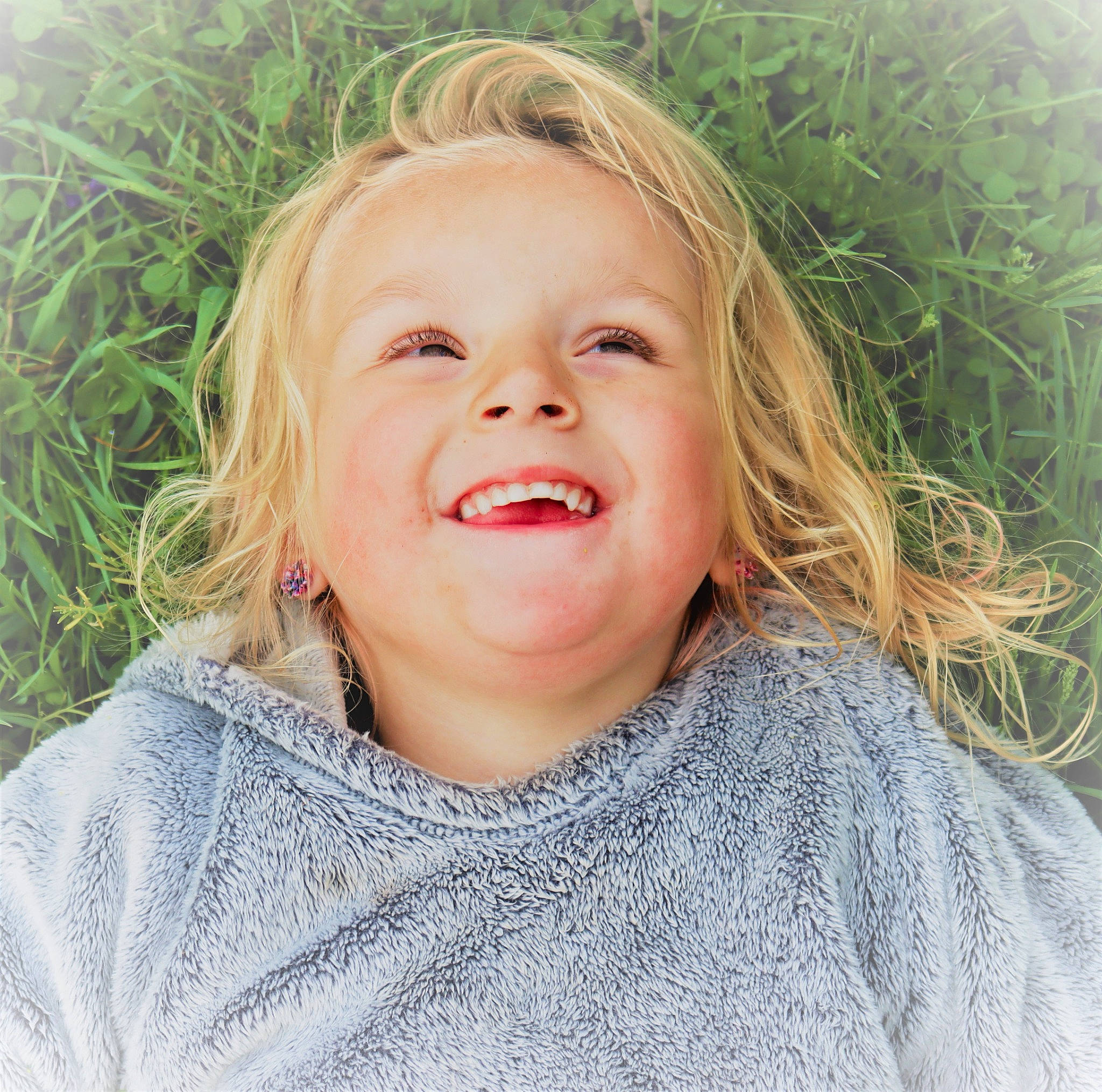 Alana joined the competition — help win amazing prizes! beauty, blond, cheek, child, chin, facial_expression, fun, grass, grass_family, happy, iris, jaw, joy, lip, neck, nose, people_in_nature, person, skin, sleeve