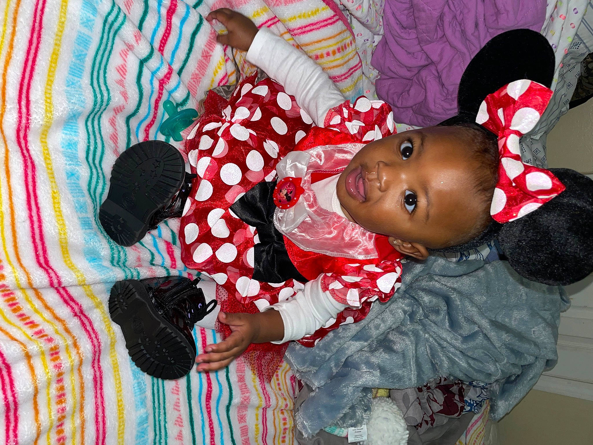 Aubri is registered to the contest to win money with this photo: baby, baby_toddler_clothing, child, event, fun, happy, hat, human, linens, magenta, pattern, person, pink, plaid, red, room, tartan, textile, toddler, toy