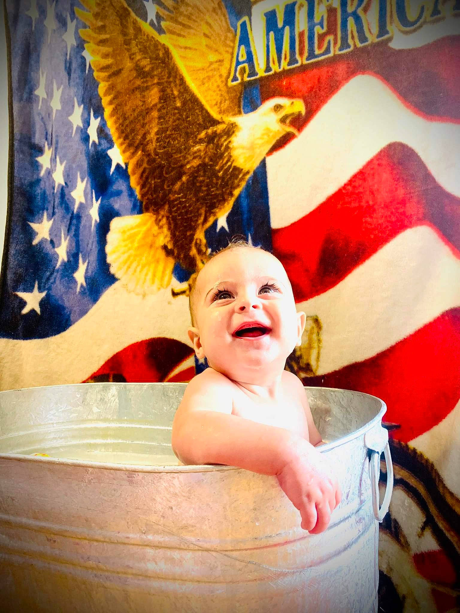 Ash is registered to the contest to win money with this photo: accipitridae, accipitriformes, advertising, bathing, circle, eagle, event, falconiformes, feather, flag, fun, gesture, happy, head, leisure, logo, person, recreation, smile, toddler