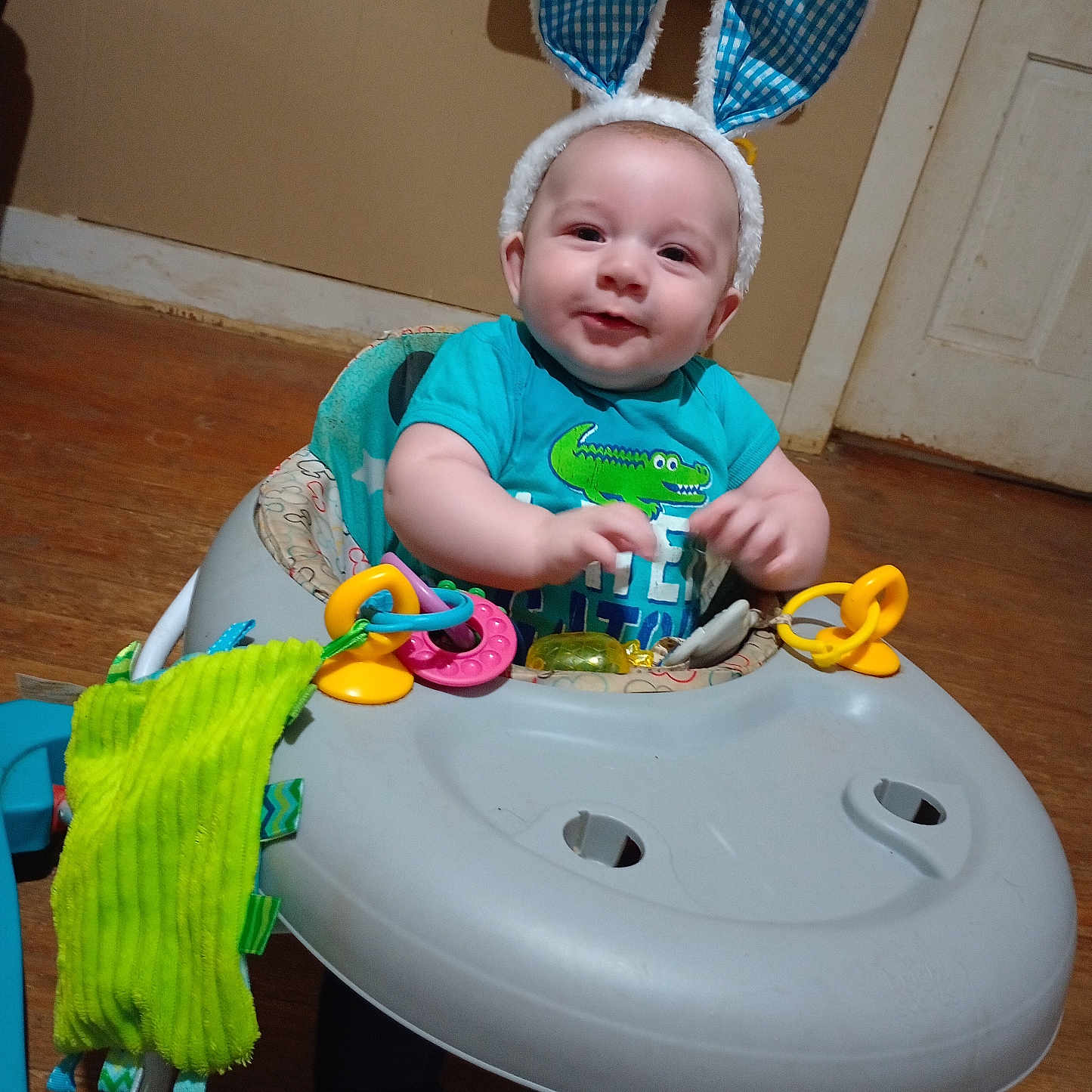 Waylon joined the competition — help win amazing prizes! baby, bodypart, bonnet, clothing, cream, dessert, face, finger, food, hand, happy, hat, head, icing, indoors, person, photography, portrait, sitting, wood