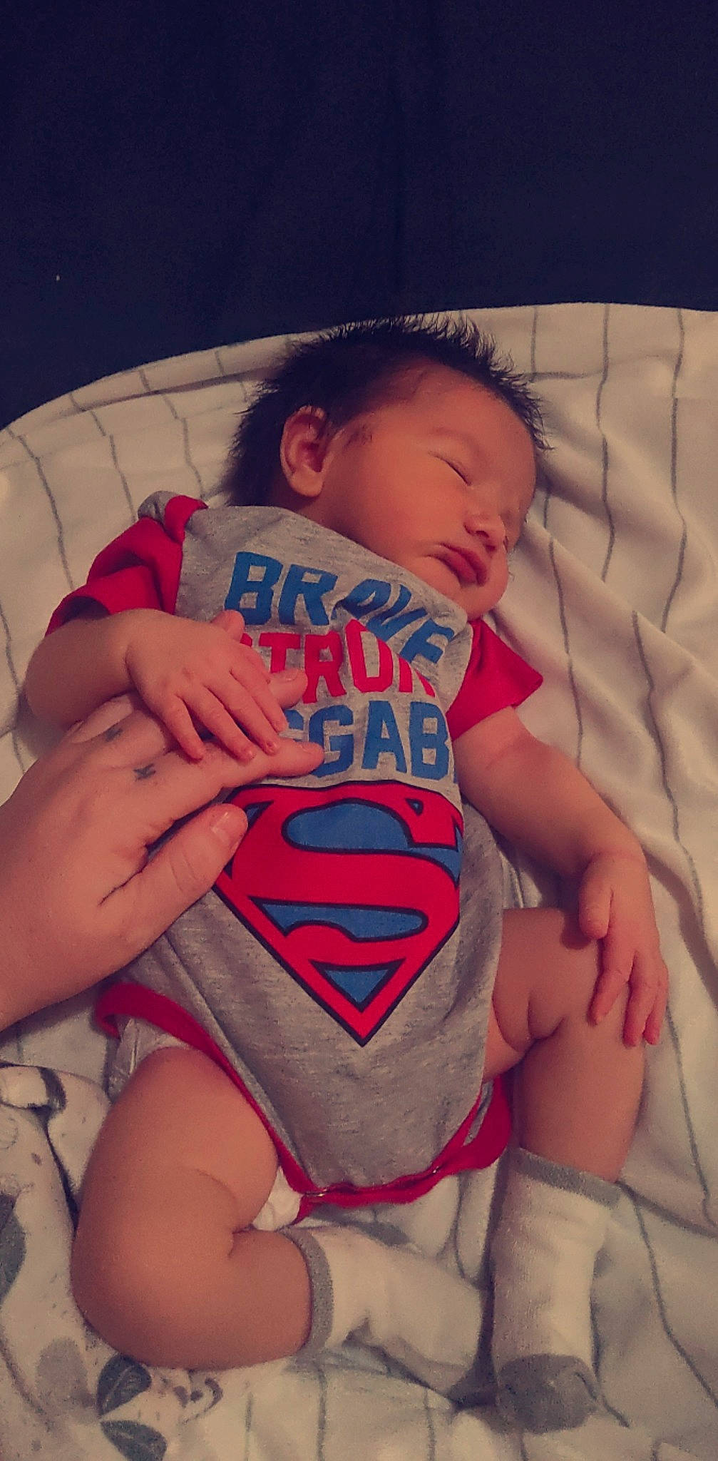 Damion is registered to the contest to win money with this photo: baby, baby_sleeping, baby_toddler_clothing, cheek, comfort, facial_expression, finger, hand, happy, leg, mammal, mouth, muscle, person, product, skin, sleeve, stomach, textile, thigh