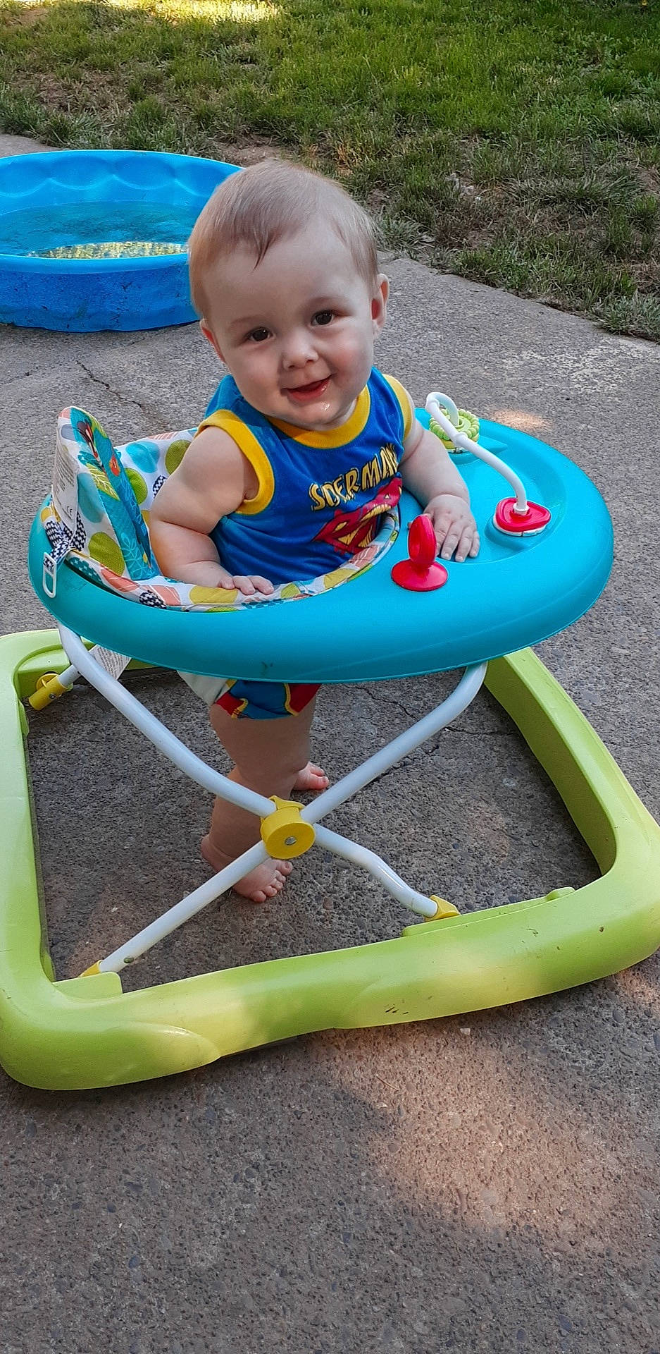 Brantley joined the competition — help win amazing prizes! baby, baby_products, child, fun, joy, leisure, outdoor_play_equipment, person, play, playground, product, public_space, recreation, sitting, toddler