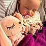 baby, sleeping, pacifier, plush_bunny, blanket, cozy, infant, cute, child, soft_toy, pink, purple, hand, peaceful, rest, closeup, indoor, comfort, toddler, clothing
