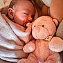 Miia joined the competition — help win amazing prizes! baby, sleeping, blanket, pacifier, teddy_bear, soft_toy, cuddle, cozy, comfort, child, infant, cute, rest, peaceful, wrapped, indoors, face, head, person, nap