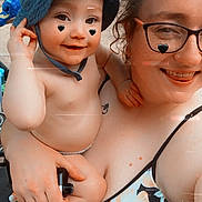 Maelynn joined the competition — help win amazing prizes! baby, child, woman, hat, glasses, smile, outdoor, people, floral_dress, skin, face, holding, cheeks, black_heart, freckles, person, summer, happy, casual, background