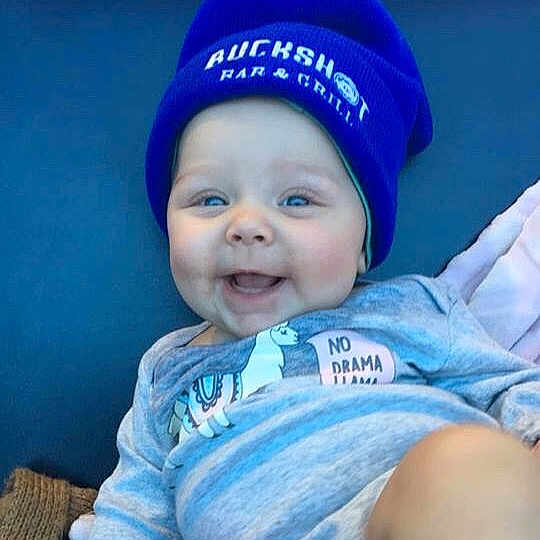 Adalie joined the competition — help win amazing prizes! beanie, blue, bonnet, boy, cap, cheek, child, cool, hat, head, headgear, infant, knit_cap, mouth, person, product, smile, sun_hat, toddler