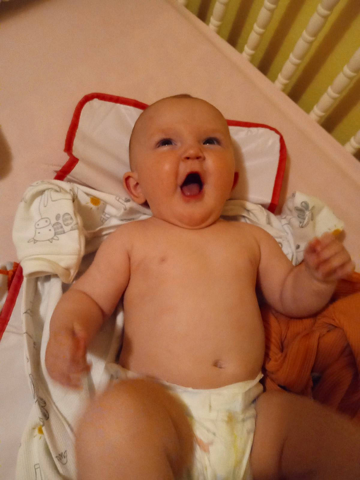 Cheyenne is registered to the contest to win money with this photo: baby, baby_products, baby_sleeping, baby_toddler_clothing, cheek, chest, child, comfort, eye, finger, happy, iris, lip, mouth, nose, person, skin, smile, stomach, thumb